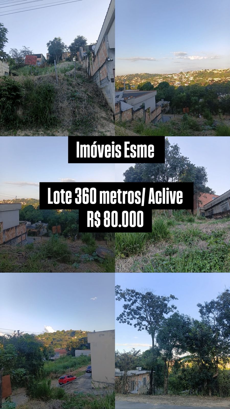 🏡 **LOTE EM ACLIVE – Novo Retiro/ Esmeraldas **