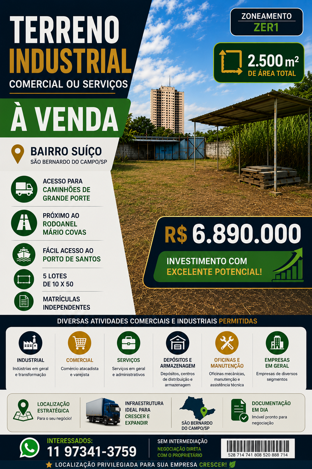 Área Comercial 2500m²