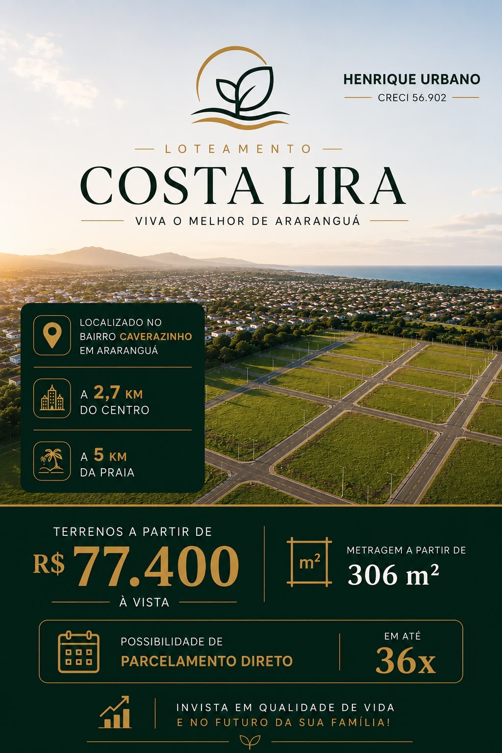 Loteamento próximo ao centro de Araranguá.